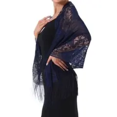 レース 薄手 羽織り ストール ショール スカーフ 大判 結婚式 無地 シンプル