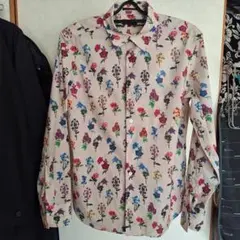 PaulSmith 希少 マリン フラワー オープンカラー 現行 シャツ L