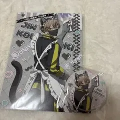 桃源暗鬼　皇后崎迅　ジャージメイド　缶バッジ A5ポストカード