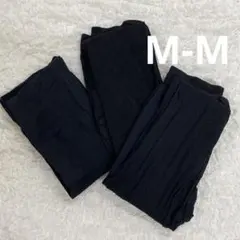 マルコ レッグメイキング 着圧タイツ ブラック M-M 3足セット 柄ありのサムネイル
