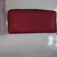MICHAEL KORS 長財布 リストレット付き ボルドー - メルカリ