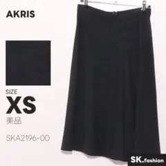 美品 AKRIS ワンピース 膝丈 ハイネック フロントジップ ハーフジップ