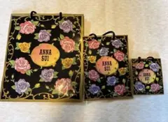 ANNA SUI 花柄ショップ袋 3サイズセット