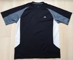 adidas スポーツTシャツ 黒/グレー/白