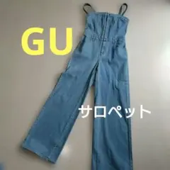 GU レディース デニムサロペット Мサイズ 調整、取り外し可能