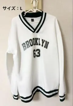 SHEIN ホワイトスウェット トレーナー メンズ