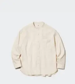 UNIQLO　デニムオーバーサイズスタンドカラーシャツ（長袖）М