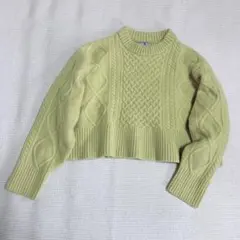 ミラオーウェン　ハミルトン短丈ケーブルニット プルオーバー　ワイド　y2k