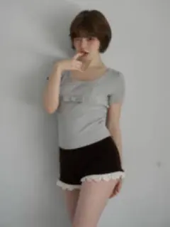 ANDMARY Waffle ribbon tops - メルカリ