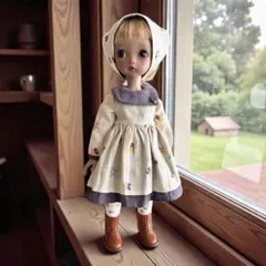 ✻花うさぎ✻ ビオラ柄のワンピースセット imda3.0