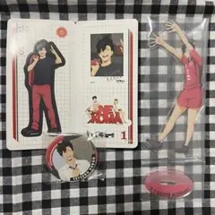 ハイキュー 黒尾鉄朗 シール、アクリルスタンド、缶バッジセット