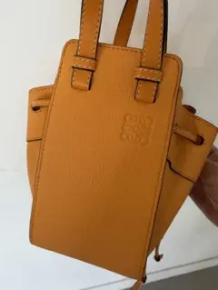 LOEWE ハンモックスモール ミニ マスタードイエロー 巾着 ショルダー