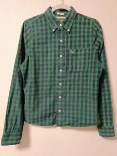 アバクロ　チェック柄 ボタンダウンシャツ　メンズ