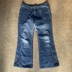 HAPHAZARD JEANS デニムパンツ 星柄刺繍　y2k グランジのサムネイル