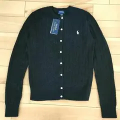 【新品】ラルフローレン 160cm/ガールズXL/レディースS/カーディガン 黒