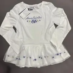 ANNA SUI mini 裾ペプラムチュール長袖Tシャツ120㌢