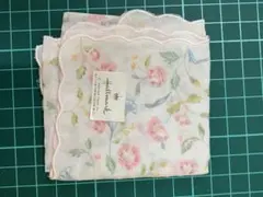 【新品シール付】Hallmark ホールマーク ハンカチ 花柄 綿100% 内野