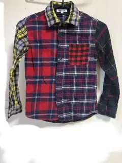 GLOBAL WORK チェック柄長袖シャツ XL