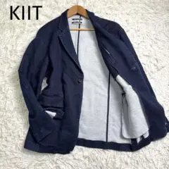 KIIT ニットジャケット テーラード　デニムライク　2way サイズ1