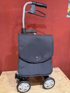 美品 片手 歩行器 歩行補助 シルバーカー 軽量 介護用 4輪タイヤ 