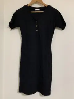 RESEXXY リブ編み 半袖ミニワンピース　黒