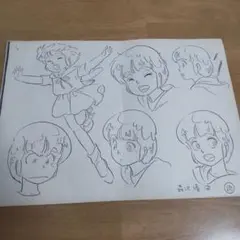 魔法の天使クリィミーマミ森沢優 設定画3枚セット 直筆ではありません
