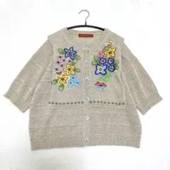 OLLEBOREBLA◆花刺繍ニットカーディガンのサムネイル