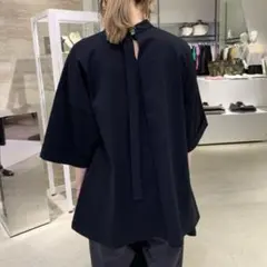 美品 エンフォルド 半袖カットソー Tシャツ サックスブルー パステル 