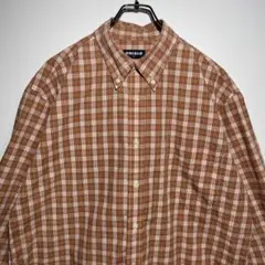 OLD UNIQLO　オールドユニクロ　チェックシャツ　サイズL　紺タグ　古着