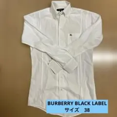 【超美品】BURBERRY BLACK LABEL 長袖シャツ 38 ホワイト
