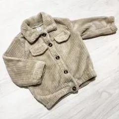 【美品】SHIEN コーデュロイ風ジャケット 100cm ベージュ もこもこ