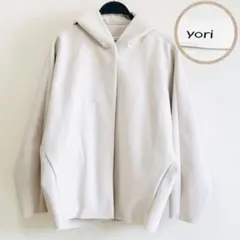 美品✨yori ヨリ フードジャケット　ベージュ　フーディーパーカー 上品