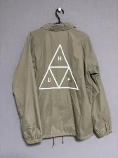 HUF コーチジャケット S カーキ 新品タグ付き バックロゴ ストリートのサムネイル