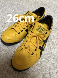 美品✨　asics アシックス　スパイクレス　ゴルフシューズ　黄色　26㎝