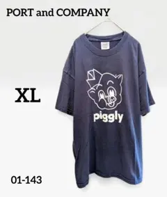 PORT and COMPANY piggly Tシャツ XL アメリカ企業ロゴ