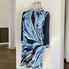 EMILIO PUCCI 幾何学模様 長袖ワンピース - メルカリ
