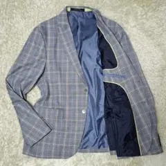 ZARA MAN テーラードジャケット チェック柄 XL位 手洗い洗濯済