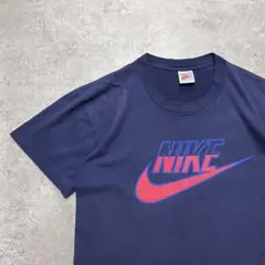 90s USA製 NIKE 銀タグ スウッシュ ロゴ プリント Tシャツ ナイキ
