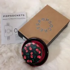 美品✨️ POPSOCKETS チェリー柄 マグネット対応アダプター付のサムネイル
