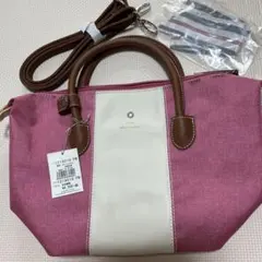 再値下げ新品★未使用ピンクキャンバス2wayトートバッグのサムネイル