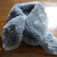 【新品】グレー ファー ネックウォーマー