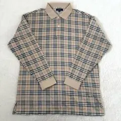 ✨️美品✨️ BURBERRY ノバチェック 薄手 ロゴ Mサイズ 長袖 ポロシャツ