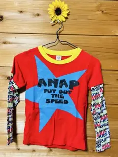 【値下げ】ANAP Kids 長袖カットソー 120cm レッド