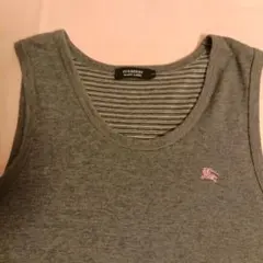 BURBERRY BLACK LABEL グレー タンクトップ