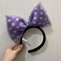 ディズニー 水玉リボンカチューシャ