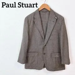 【美品】PaulStuart L カシミヤ混ウールテーラードジャケット 千鳥格子のサムネイル
