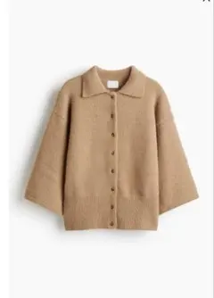 ニットカーディガン　襟付きカーディガン　ニット　H&M
