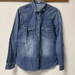 GU デニムシャツ ライトブルー
