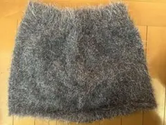 グレー ファー風スカート