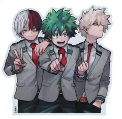 ジャンプショップ ヒロアカ ダイカットステッカー オリジン 轟 緑谷 爆豪